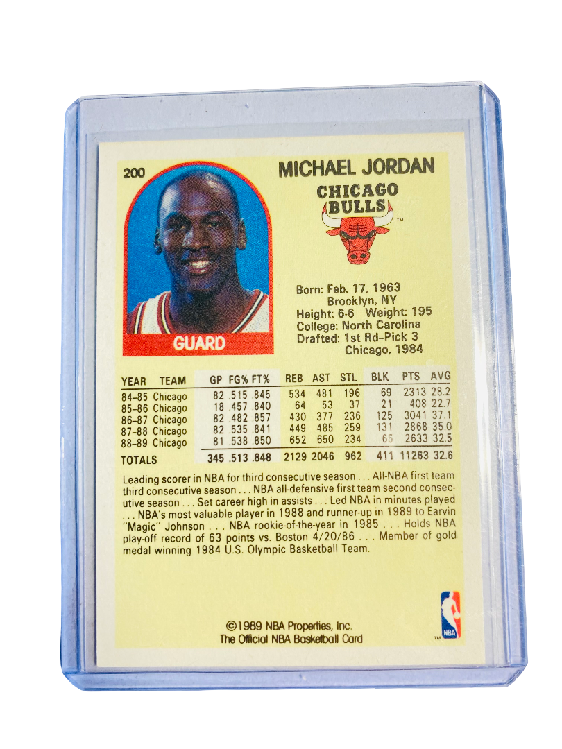 Vintage 1989-90 NBA Hoops #200 Michael Jordan Basketball Card