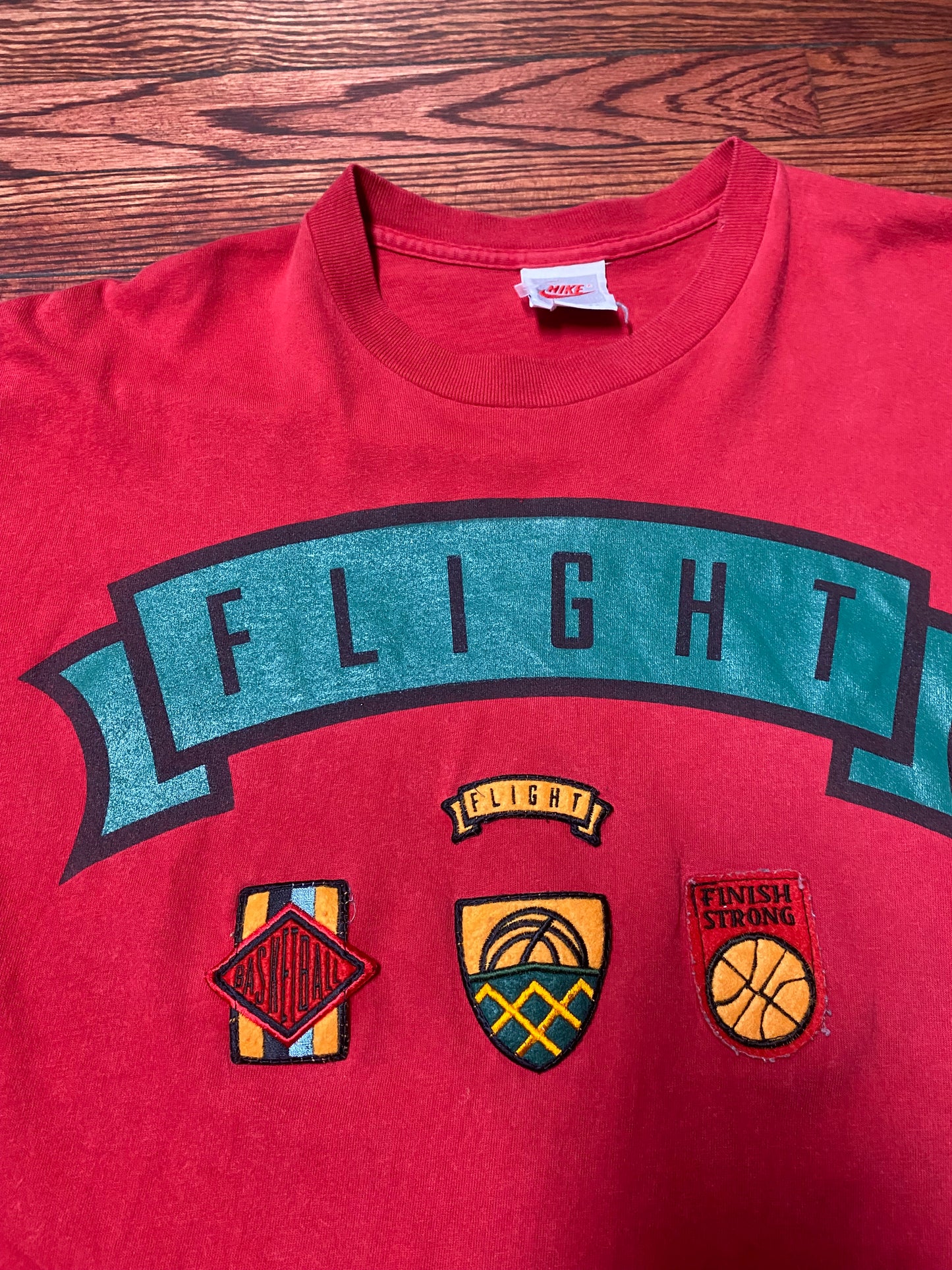 Vintage 90’s Nike Air Flight Tee Red (Sz L)