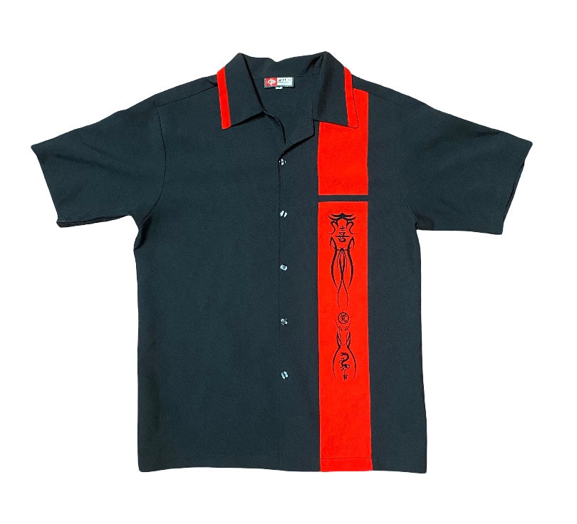 Vintage Y2K Button Up SS Red (Sz S/M)