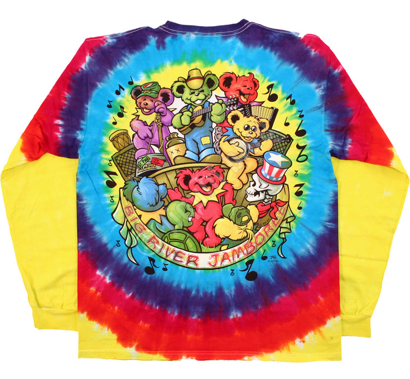 Liquid Blue Grateful Dead Bears Tye Dye Long Sleeve (New Sz XL)