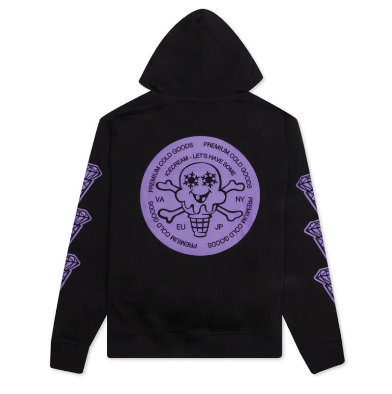 Ice Cream Cones Hoodie Black/Purple (Pre-Owned Sz M)