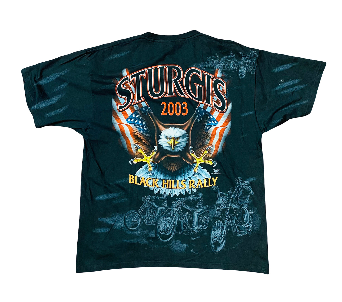 Vintage Y2K Sturgis Black Hills Rally Wolf Tee (New Sz XL)