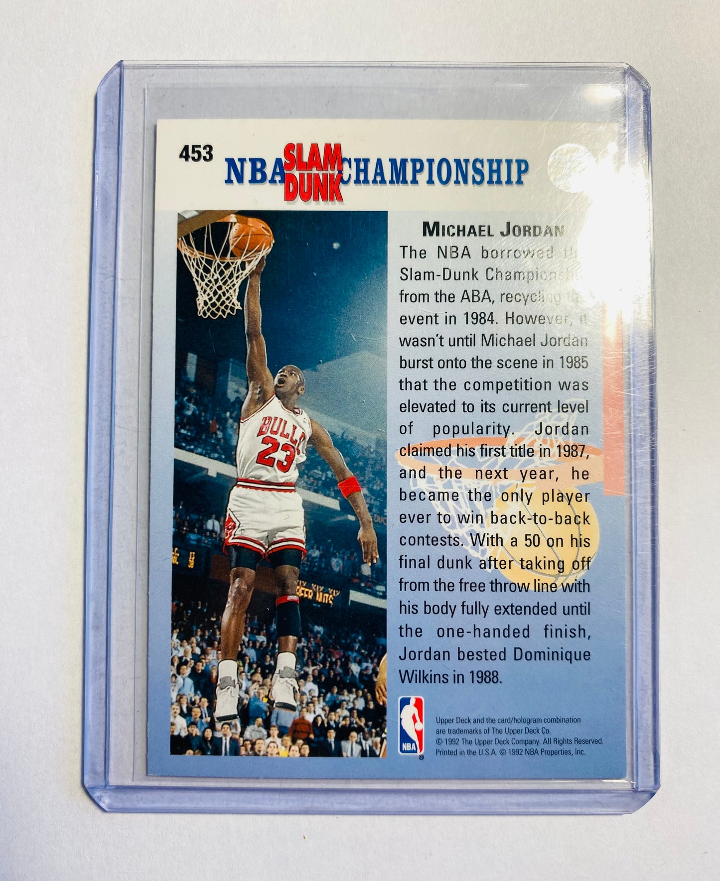 Vintage 1992-93 Upper Deck Michael Jordan IN YOUR FACE #453