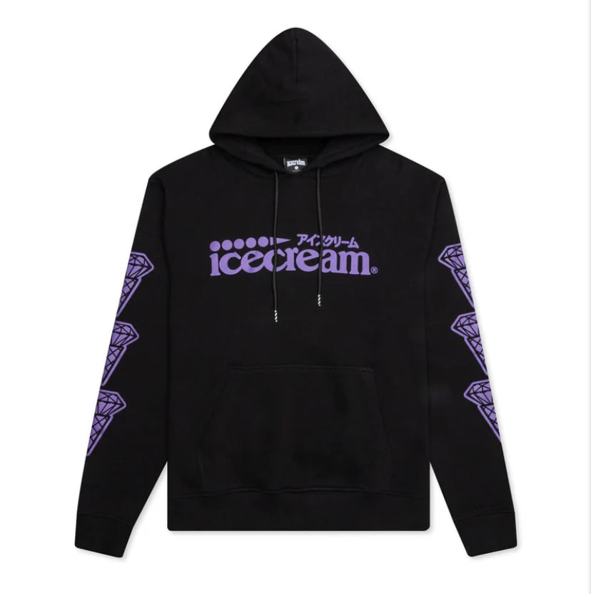 Ice Cream Cones Hoodie Black/Purple (Pre-Owned Sz M)