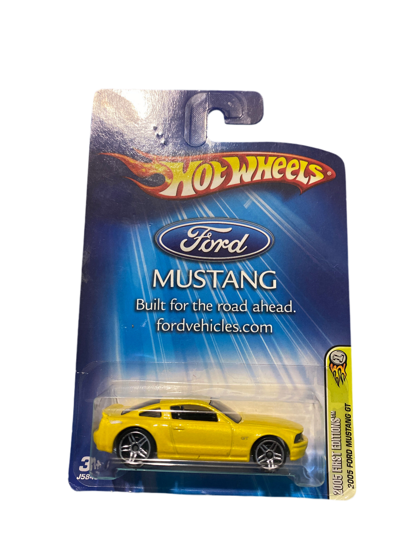 Vintage Y2K Hot Wheels Ford Mustang Yellow GT