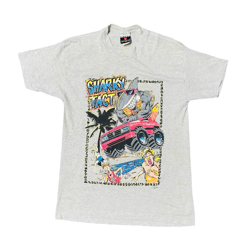 Vintage Shark Attack Tee Grey (Sz L)
