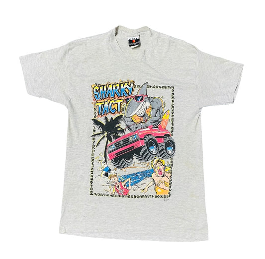 Vintage Shark Attack Tee Grey (Sz L)