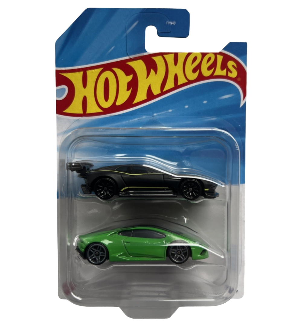 Hot Wheels Double Pack Green Lambo Black Aston Martin