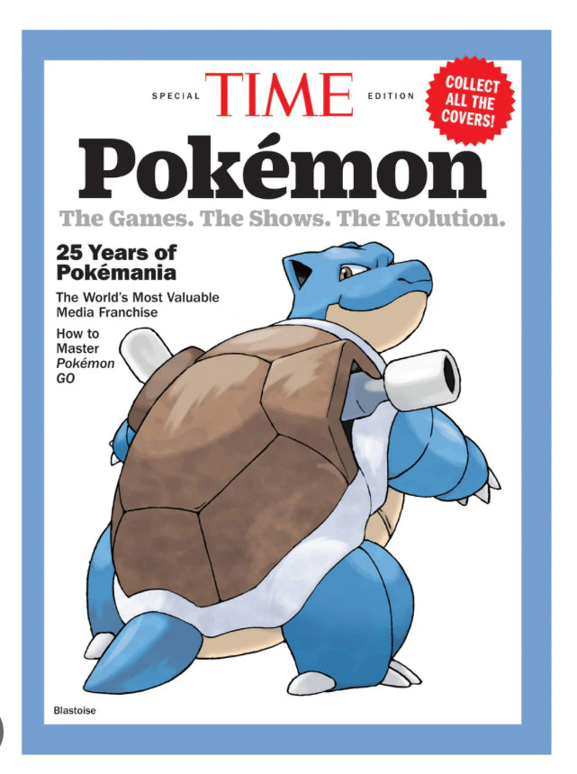 Pokémon Time Magazine Blastoise Cover 25th Anniversary (Pre-Owned)