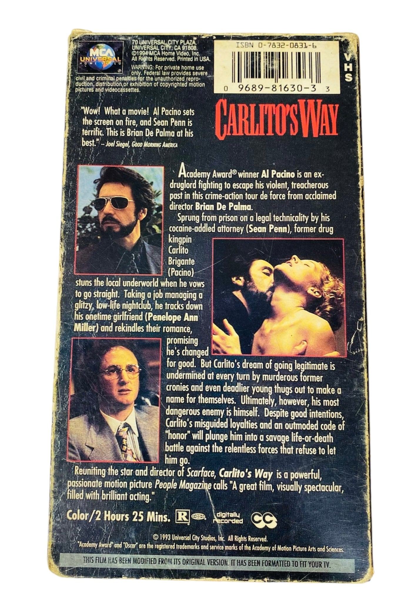 Carlito’s Way VHS