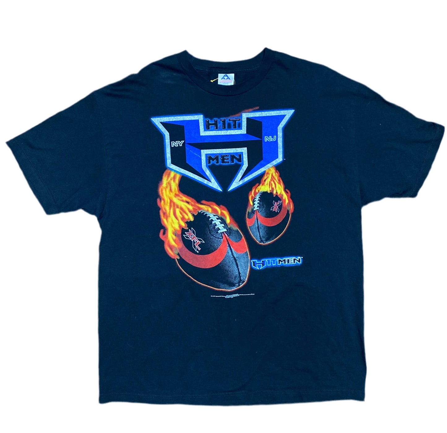 Vintage WWE XFL NJ/NY HITMEN Tee (New Sz XL)