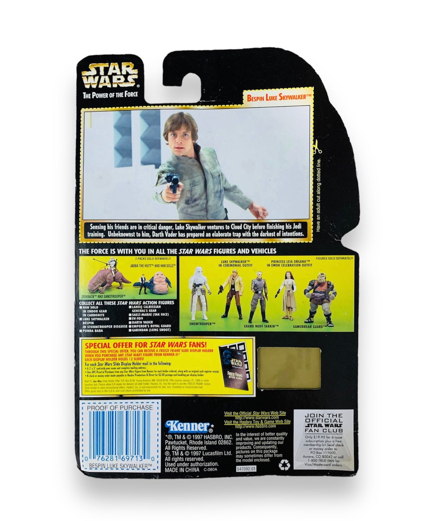 Star Wars Power of the Force Freeze Frame Bespin Luke Skywalker