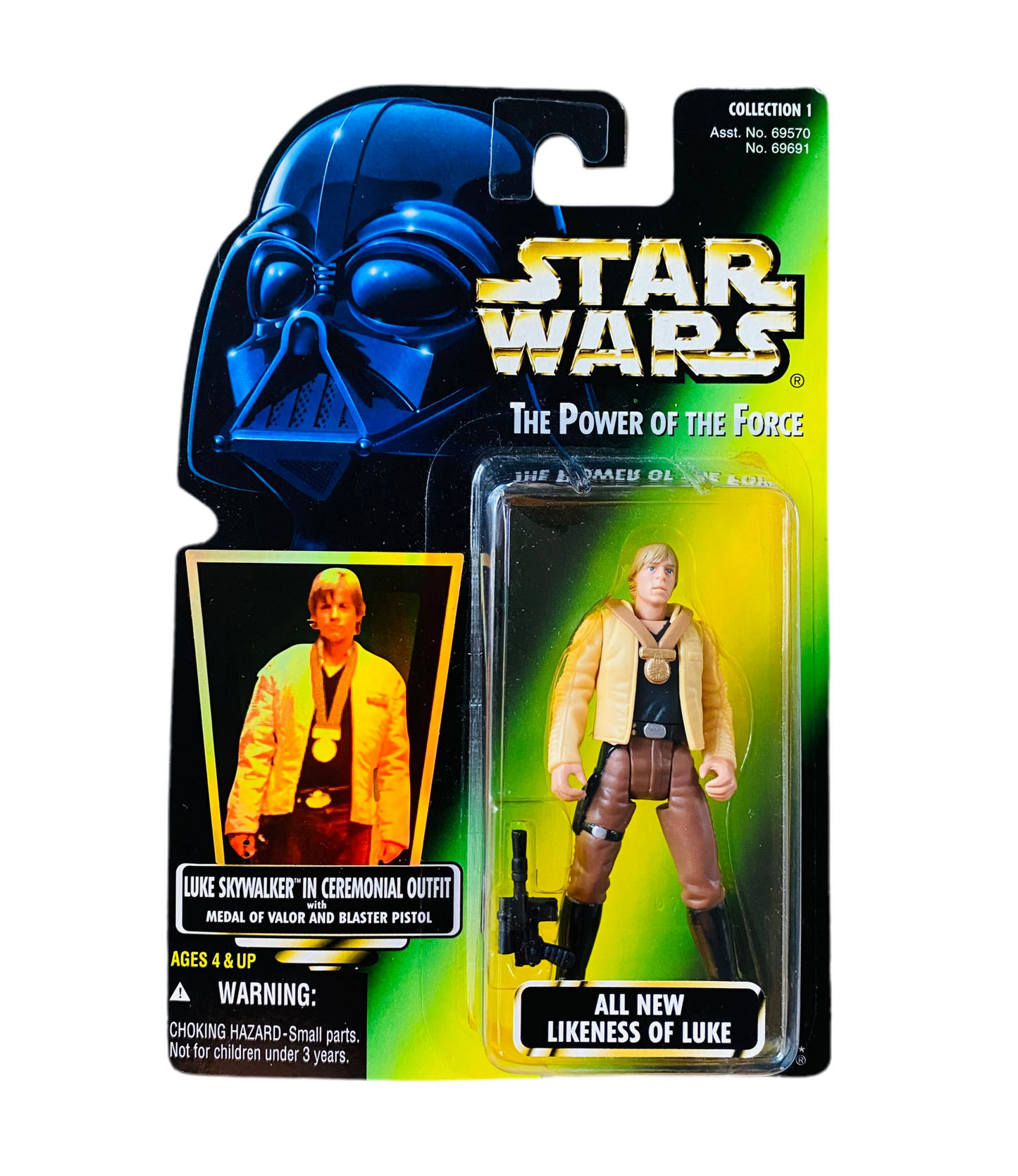 Vintage Star Wars The Power of The Force Luke Skywalker Action Figure
