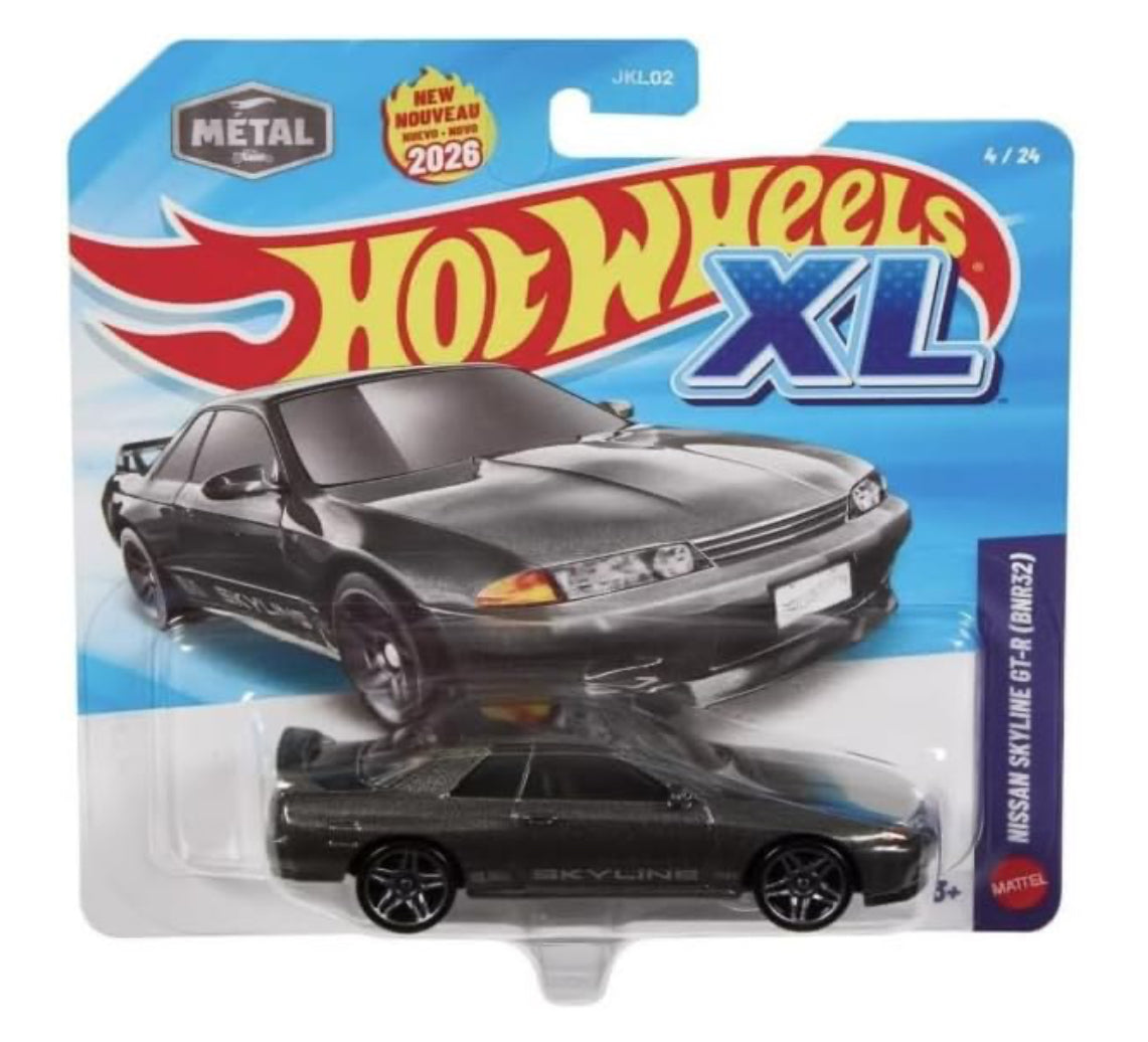 Hot Wheels XL Nissan Skyline GT-R (BNR32) [Gray] 4/24