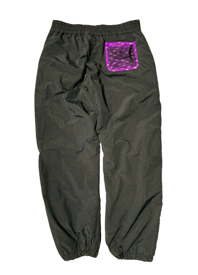 FTP Black Purple Nylon Pant (Sz L)