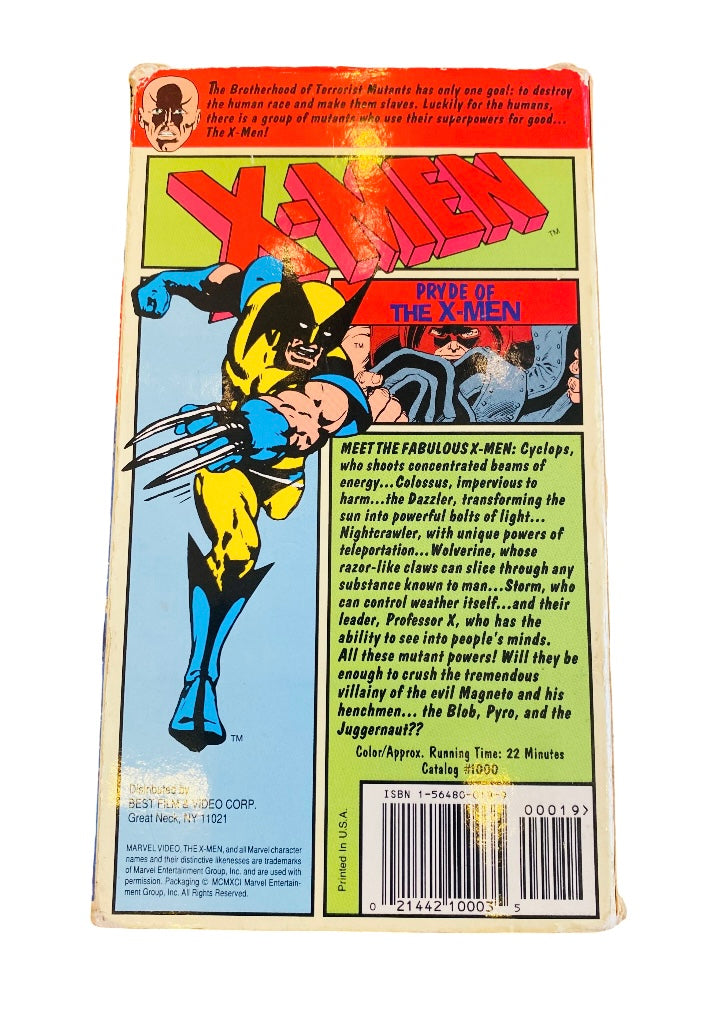 X-Men Pryde of The X-Men VHS