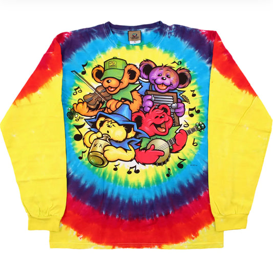 Liquid Blue Grateful Dead Bears Tye Dye Long Sleeve (New Sz XL)