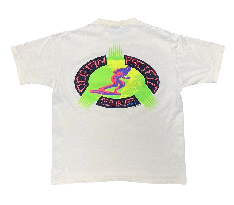 Vintage Pacific Surf Tee Neon (Sz XL)