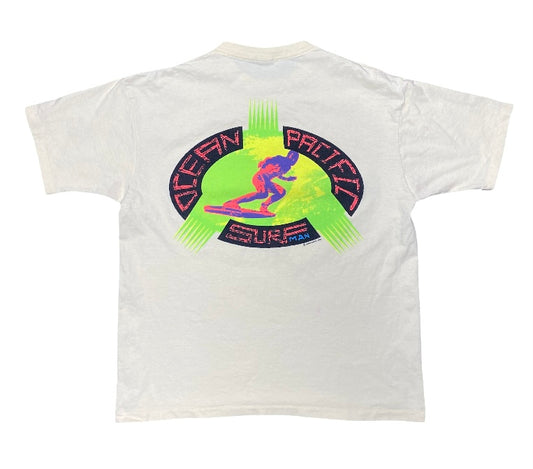 Vintage Pacific Surf Tee Neon (Sz XL)