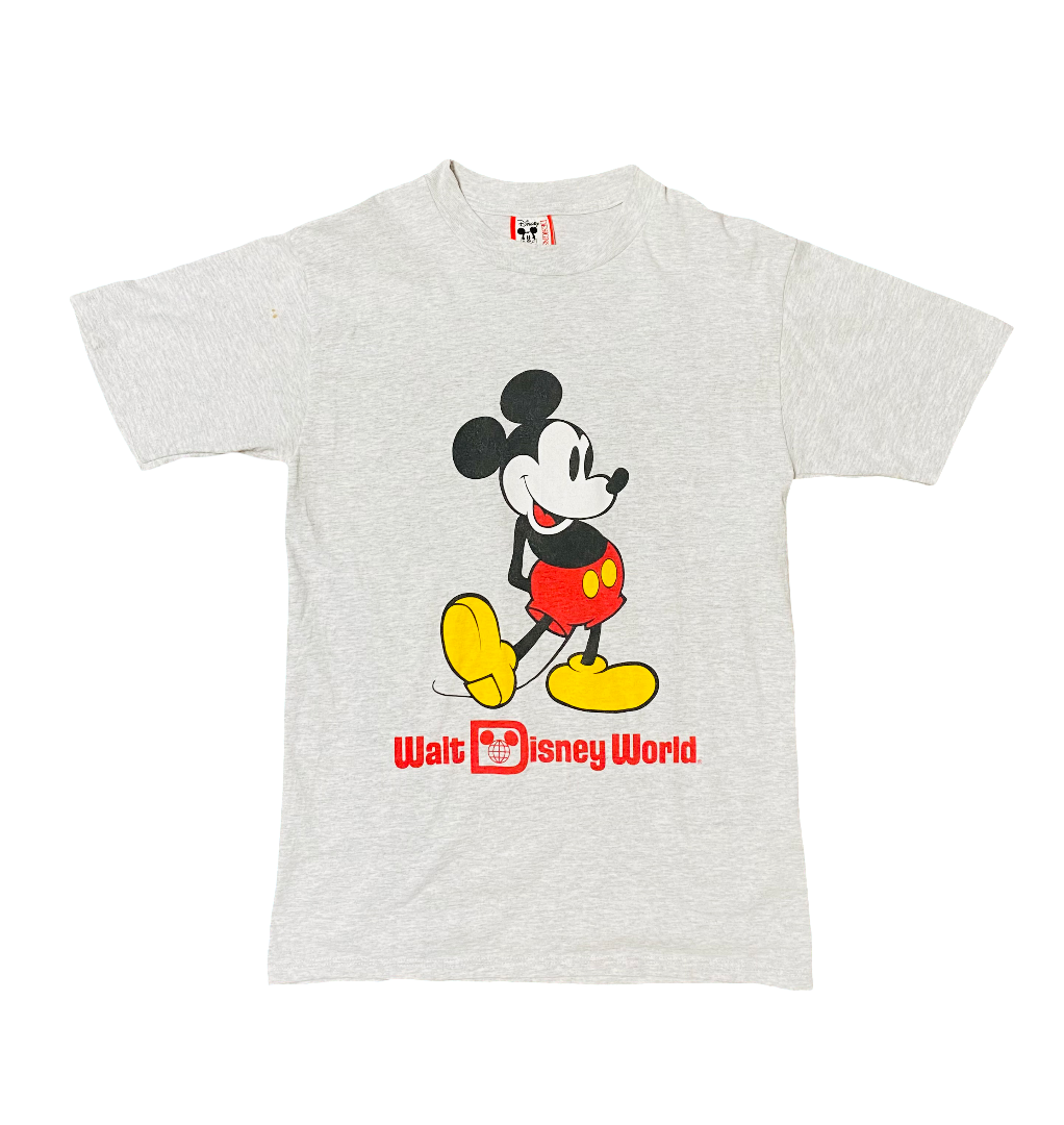 Vintage Walt Disney World Mickey Mouse Tee Grey (Sz M)