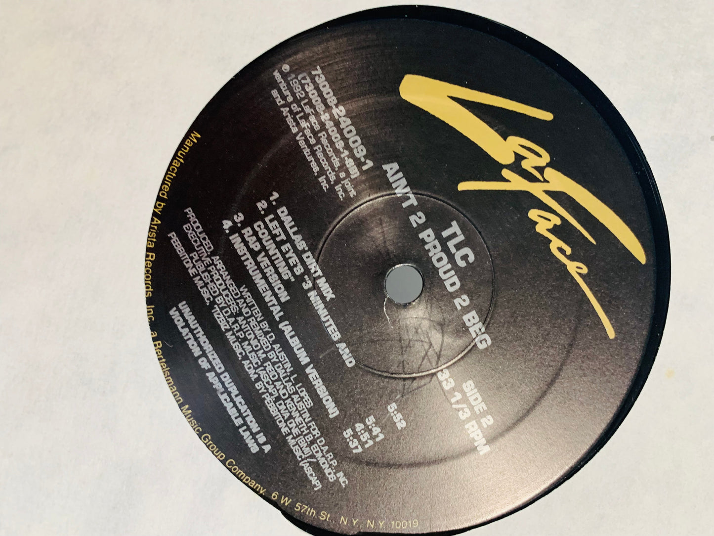 1992 TLC Ain't 2 Proud 2 Beg Vinyl