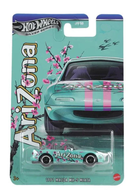 Hot Wheels x Arizona 91’ Mazda MX-5 Miata Silver Series