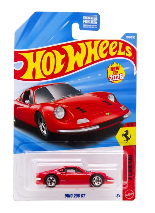 Hot Wheels Ferrari Dino 206 GT (Red)