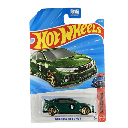 Hot Wheels 2018 Honda Civic Type R (Green)